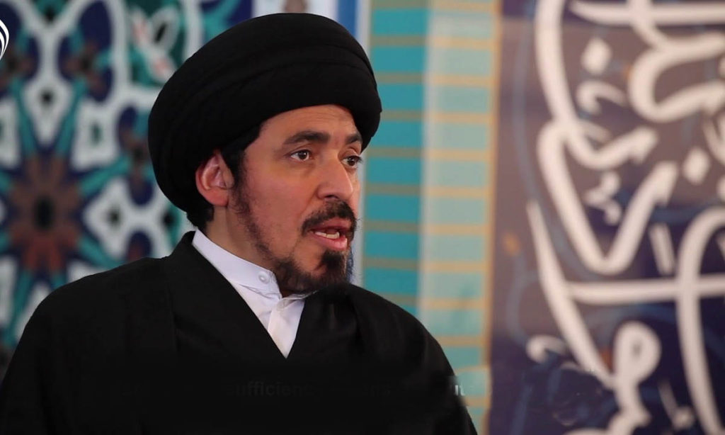 Sayyid Munir al-Khabbaz giving a lecture during the Month of Ramadan. June 9, 2018